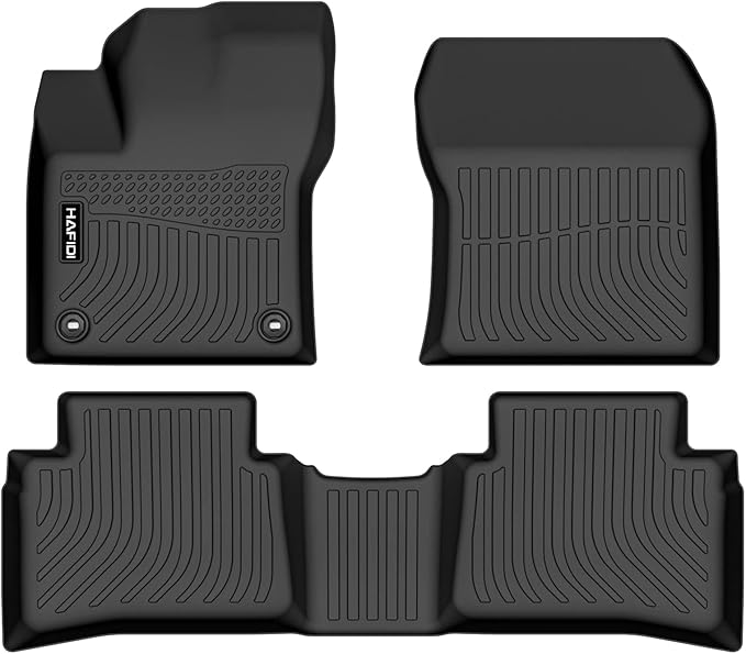 HAFIDI® Floor Mats Fit for 2016-2022 Toyota Prius & Prius Prime (Not for Prius c &Prius v), All Weather Protection TPE Anti-Slip Automotive Prius Floor Liners, Fits 1st & 2nd Row Full Set, Black