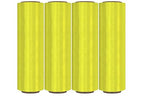 APQ 4 Rolls of Blown Hand Stretch Film 18" x 1500'. Yellow Hand Stretch Wrap, 80 Gauge. Tear Resistant Residue Free Film for Moving, Shipping, Wrapping. Industrial Grade Pallet Shrink Wrap Film.
