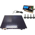 SellEton SL-700-2x2-10K 24" x 24" (2' x 2') Industrial Floor Scale with Capacity of 10,000 lbs 1 lb - Black