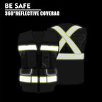 Safety Vest High Visibility Reflective Construction Vest for Men Women