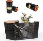 Stretch Wrap/Film Black Industrial Strength Extra Thick 9” x 1000ft 80 Gauge Clear Cling Mini Durable Shrink Wrap Film Roll Plastic Wrap for Moving/Packing Heavy Duty Adhering Packing Heavy Duty Film