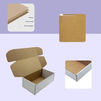12x6x4 inches Shipping Boxes Set of 20, White Cardboard Box Kraft Corrugated Mailer Box，Boxes for Shipping E-commerce Packaging, Holidays Gift and Small Business Giving Literature Mailing