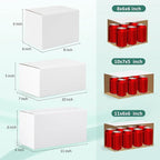 Eupako 30 Pack Small Shipping Boxes Assorted Sizes, White Corrugated Box Mailers, Cardboard Boxes for Packaging Small Business, Mailing, 8x6x6 & 10x7x5 & 11x6x6 10 PCS Each Small Boxes
