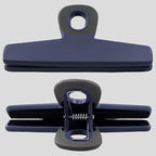 COOK WITH COLOR Food Clips - Wide Heavy Duty Chip Clips, Large Bag Clips for Food Storage with Air Tight Seal Grip, Pack of 8, Blue