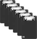 6 PCS MiNi Clipboard，Pretty Cute Small Clipboards 4×6 Inch A6 for Classrooms, Offices, Restaurants, Doctor Offices - (Black)