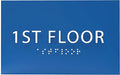 6" X4" 1st Floor Sign - ADA Compliant Tactile Graphics Grade 2 Braille Text Wall Sign| Directional Assistance, Floor Number Sign for Office, Schools, Hospitals, Apartments