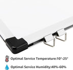 Amazon Basics Large Magnetic Dry Erase Whiteboard with Pen Tray for School, Classroom, Office & Home , 35.4" x 23.6", Aluminum frame