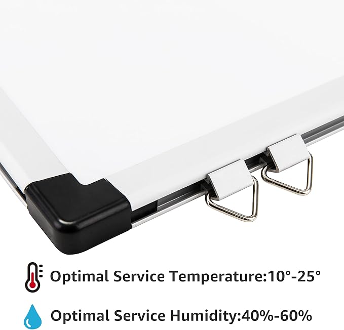 Amazon Basics Large Magnetic Dry Erase Whiteboard with Pen Tray for School, Classroom, Office & Home , 35.4" x 23.6", Aluminum frame