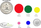 Royal Green Labeling Stickers Gold Round Sticker Dots 1 Inch (25MM) 600 Pack