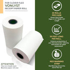 Thermal Paper Roll for Clover Flex Receipt Paper 2 1/4 x 55 (20 rolls)