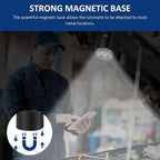 Magnetic Work Light, LED Machine Light with Flexible Gooseneck and Magnetic Base, Shop Tool Lamp for Lathe, Work Bench, Sewing Machine, Grill, Industrial Lighting Black