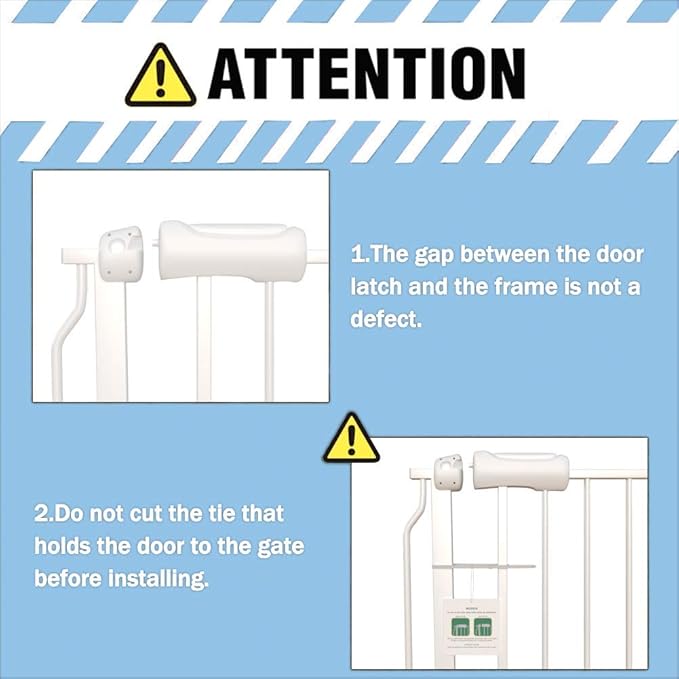 ALLAIBB Narrow Walk Through Baby Gate Auto Close Tension White Metal Child Pet Safety Gates with Pressure Mount for Stairs,Doorways and Baniste(29.13-33.86"/74-86cm)