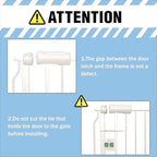 ALLAIBB Extra Wide Pressure Mount Baby Gate Auto Close White Metal Child Dog Pet Safety Gates with Walk Through for Stairs,Doorways,Kitchen and Living Room(43.31-48.03"/110-122cm)