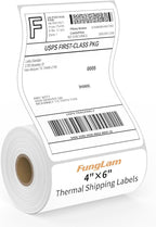 FungLam 4"X6" Thermal Shipping Labels, 4X6 Labels,White Mailing Shipping Labels, Perforated, 250 Labels,Compatible with iDPRT, JADENS and Rollo.