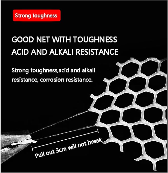 Plastic Wire Mesh Fence, Fencing Chicken Wire Fence with 1.8cm/0.7in Mesh Holes, for Pet Fencing Garden Balcony Grass Protection Farm Crafts(Size:Mesh 0.7in-3.3ft Wx65ft L,Color:White)
