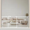 Baby Gates Extra Wide 71.5-76.4 Inch Large Baby Gates for Stairs Tension Pet Dog Gates Indoor for Doorways No Drilling Pressure Mounted Pet Gates for Kids