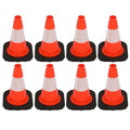 8 Pack 12 Inch Orange PVC Traffic Cones Black Base Stable Durable, Sport Training Soccer Practice Kids Safety Markers Indoor Outdoor Use (8, Orange, 12 Inch)