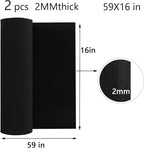 AMZQNART 2 Pack EVA Foam 2mm, Cosplay Foam Roll, 16 x 59in Black, Suitable for Large Foam Cosplay Modeling, DIY Projects, Crafts, Ultra High Density 90 kg/m3.