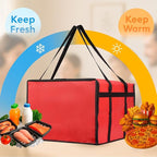 Bodaon Insulated Bag-Pizza Bags for Delivery & Plastic Portable Drink Carrier，20"x 20"x 14"Doordash Warmer/Hot Food BCarrier Box，Termicas/Warming/Heat Carrying out Insulation Large Bag, Keeping Cooler