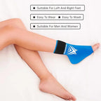 Foot Ankle Ice Pack Wrap for Swelling,Reusable Gel Ice Pack for Sprained Ankle Injuries,Cold Therapy Sleeves Compression for Plantar Fasciitis Relief, Achilles Tendonitis, Sore Feet & Heel (Blue)
