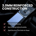 LINTRU Car Registration and Insurance Holder Trifold, Oversized Fit with Reinforced Construction, Matte PU Leather Vehicle Glove Box Organizer for Documents, Car Accessories for Men and Women