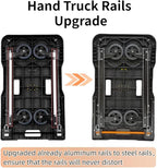 Folding Hand Truck, 330 Lbs Heavy Duty Luggage Cart, Portable Push cart Dolly with Adjustable Handle for Auto, Luggage, Personal, Travel, Moving Shopping and Office Use