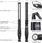 ORHOMELIFE Rechargeable LED Work Light - 750 Lumens Foldable LED Flashlight Handheld Cordless Work Light with Magnetic Base, 360°Rotate, Power Indicator for Car Repair, Garage, Household, Outdoor