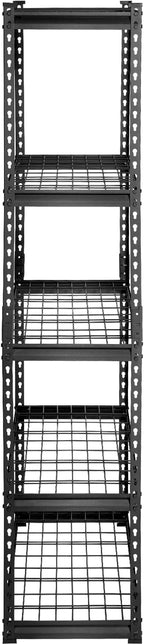 VEVOR Storage Shelving Unit, 5-Tier Adjustable, 2000 lbs Capacity, Heavy Duty Garage Shelves Metal Organizer Wire Rack, Black, 36" L x 16" W x 72" H for Kitchen Pantry Basement Bathroom Laundry Closet
