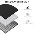 Insulated Pizza Delivery Bag with 4 Cup Holders, 24" x 6" Pizza Warmer Bag for Hot Pizza/Drinks, Pizza Carrier for Events, Large Food Delivery Carrier for Transport/Shopping/Catering, Black
