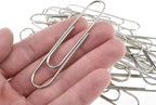 HAHIYO Paperclips Nonskid Extra Large Sturdy 3” Length Paper Clips with Ridges Non Skid Heavy Duty Tight Grip Thick Rust Proof Reusable Metal Bright Silver for Home Office School 40 Pack