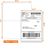 SJPACK 1000 Half Sheet Self Adhesive Shipping Labels, 8.5" x 5.5" Address Labels for Laser & Inkjet Printers(1000 labels-500 Sheet)