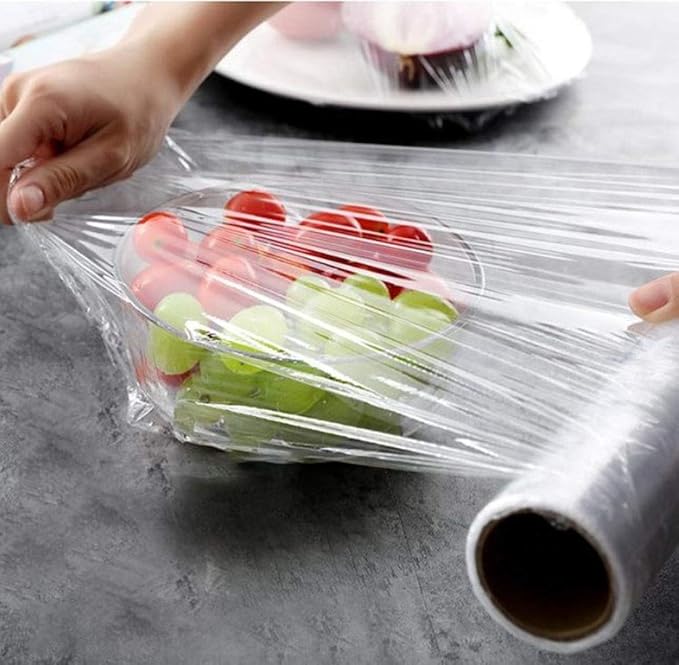 ABC Plastic Wrap for Moving, 18 Inch x 1500 Feet. 4 Roolls of Pallet Wrap Stretch Film. Moving Supplies Stretch Wrap Roll. Industrial Plastic Wrap Roll Moving. Packing Wrap Plastic Roll