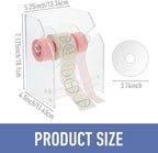 Clear Label Roll Dispenser, 3 Rolls of Sticker Roll Dispenser, Acrylic Sticker Rolls Holder, Adjustable Label Dispensers for Office Home Desktop