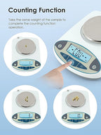 CGOLDENWALL Precision Lab Scale 1000g X 0.01g Digital Analytical Balance Laboratory Balance Jewelry Scale Scientific Scale 0.01g Accuracy 110V (1000g, 0.01g)