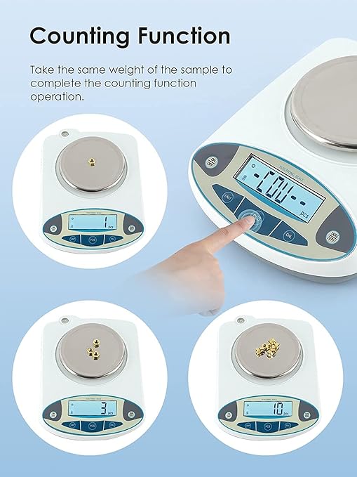 CGOLDENWALL Precision Lab Scale 3000g X 0.01g Digital Analytical Balance Laboratory Balance Jewelry Scale Scientific Scale 0.01g Accuracy 110V (3000g, 0.01g)