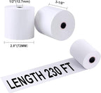 Jayard 3-1/8inches x 230' Thermal Paper Rolls for Credit Card - Cash Register Premium Tape Pos Printer (10 Rolls) (Jayard-TP)