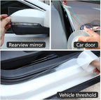 MYFAMIREA Car Door Invisible Anti-Collision Self Adhesive Seal Strip Seal Weather Strip Scratch Resistant Transparent Fit for Most Car, Protect The Car Body and Door (16.4Ft x 4In)