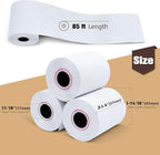 (50 Rolls) 2 1/4" x 85' Thermal Paper, POS Receipt Paper for Retail Business Cash Register, Fits Most Credit Card Terminal