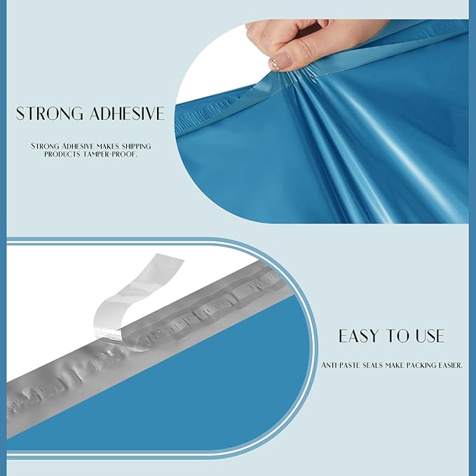 Metronic Large Poly Mailers 19x24 100Pcs, Strong Adhensive Shipping Bags for Clothing, Waterproof Mailers Bags for Small Business, Shipping Envelopes, Tear-resistant Packing Bags in Dark Blue