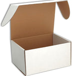 8x6x4 inches Small Shipping Boxes Set of 25 - White Mailer Corrugated Cardboard Boxes for Shipping Packaging Mailing Products