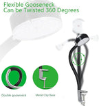 LED Clamp Work Light with Flexible Gooseneck, 20W 2000 Lumens 6500K 110V US Plug, Machine Lathe Light with Metal Clip Base for Work Bench, Sewing Machine, Lathe Workbenches