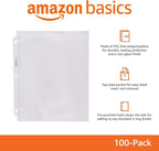 Amazon Basics Sheet Protector, Non-Glare, 100-Pack, 8.5 x 11, Clear