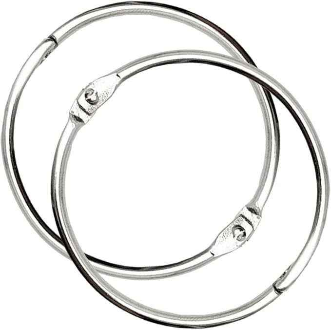 OWLKELA 2 Inch 30 Pack Loose Leaf Binder Rings, Keychain Key Ring with Metal Nickel Plated for Index Cards, Ideal for School, Home, or Office