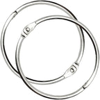 OWLKELA 2 Inch 30 Pack Loose Leaf Binder Rings, Keychain Key Ring with Metal Nickel Plated for Index Cards, Ideal for School, Home, or Office