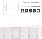 L LIKED 10 Rolls, 1000 Labels/Roll 2-1/4" x 1-1/4" Direct Thermal Labels Replacement for DYMO 30334 Barcodes Address Postage