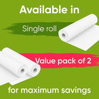 48" x 1200" (100 ft) White Kraft Paper Roll - Value Pack of 2, 45 lbs Thickness, Made in USA - Odorless, Non-Toxic, Safe for Kids - School, Bulletin Board Paper