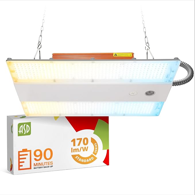 ASD LED Linear High Bay Light Fixture, Commercial Shop Lighting | 3CCT, Dimmable, Battery Backup, DLC Premium, UL Listed | 220W 36000LM 3500-5000K 100-277V | Warehouse, Garage, Workshop Lamp | White