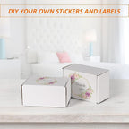 HORLIMER 6x4x3 inches Shipping Boxes Set of 50, White Corrugated Cardboard Box Literature Mailer