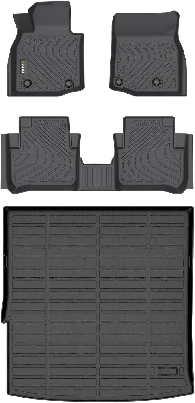 HAFIDI® Floor Mats & Cargo Liner Set Fit for 2025-2026 Mazda CX-50 Hybrid All Weather Protection TPE Anti-Slip Automotive Full Set Floor Liners Custom Mazda CX50 Hybrid Accessories - Black