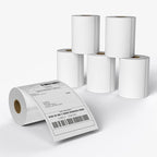 MFLABEL 4x6 Direct Thermal Shipping Labels - 6 Rolls, 220 Labels/Roll, Perforated Postage Paper with Alignment Hole, Compatible with 4XL LabelWriter 1744907 & 1755120, Rollo for USPS, UPS